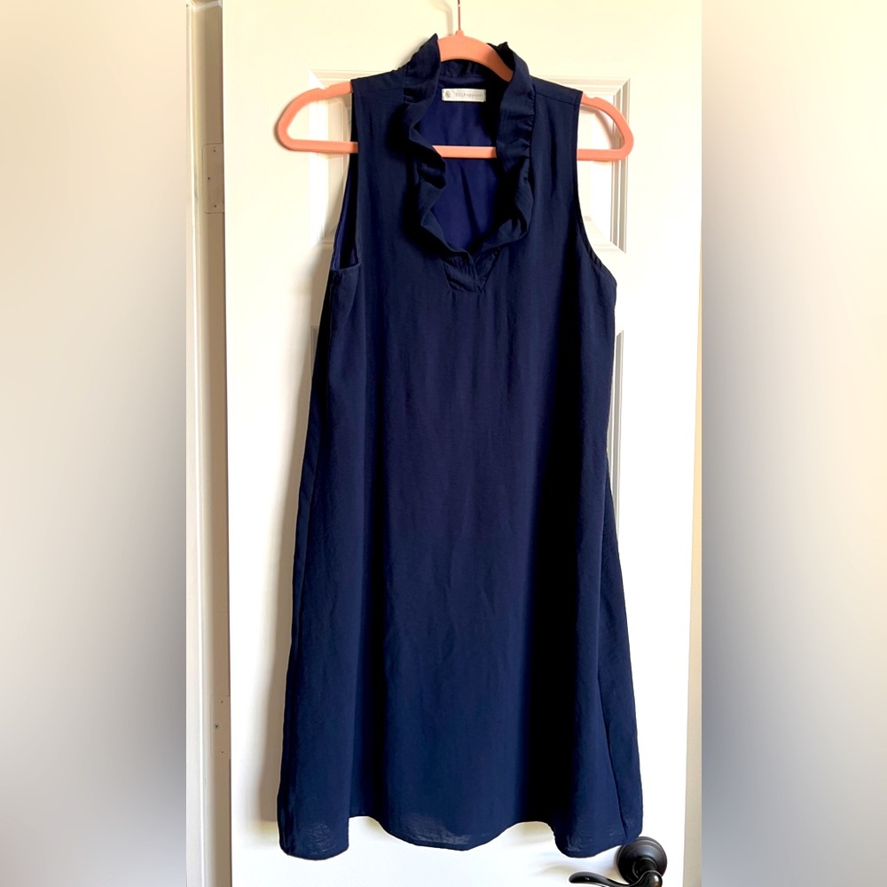 FSL Ruffle Collar Sleeveless Dress -  Size Small